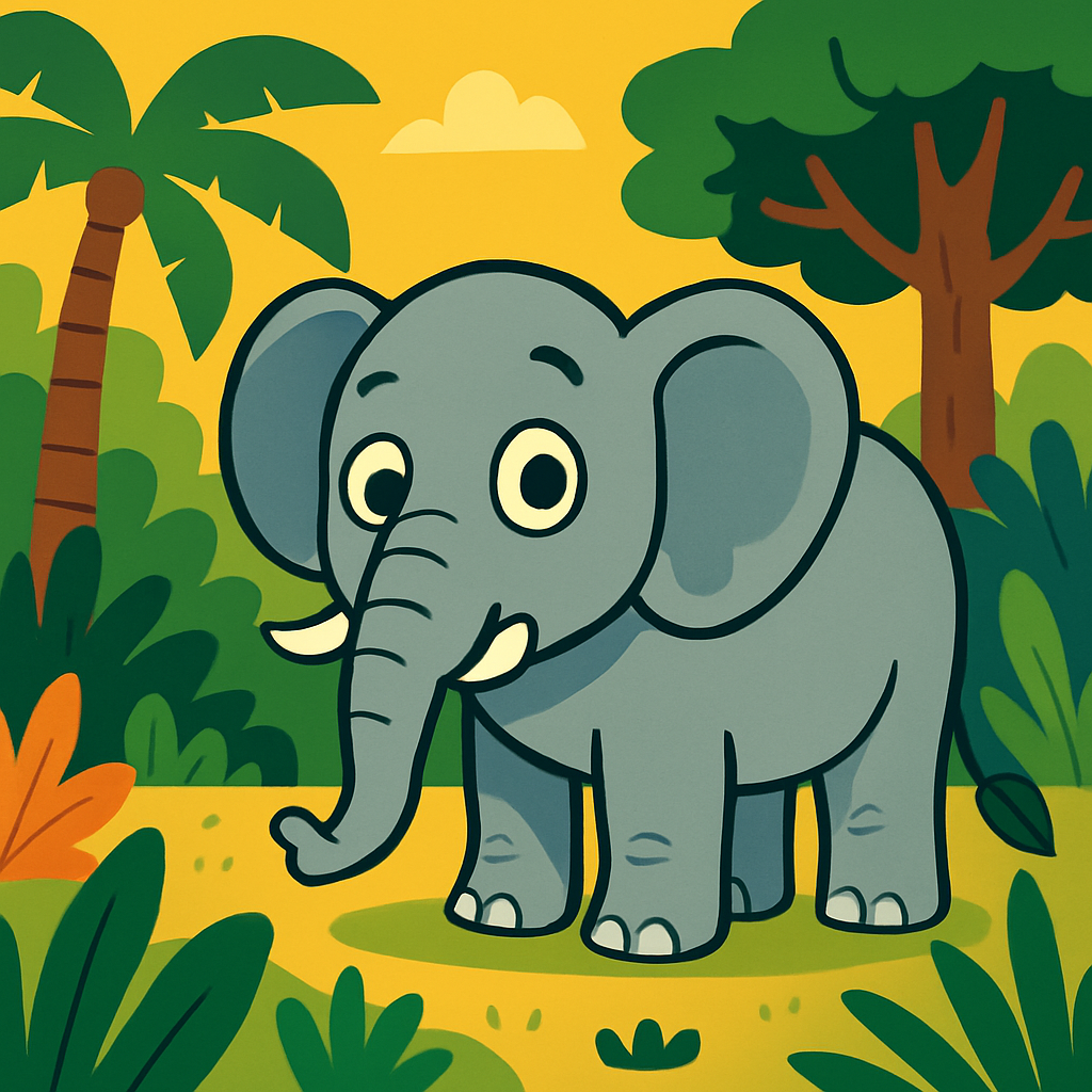 Jungle Safari: Curious Elephant Paint By Diamonds