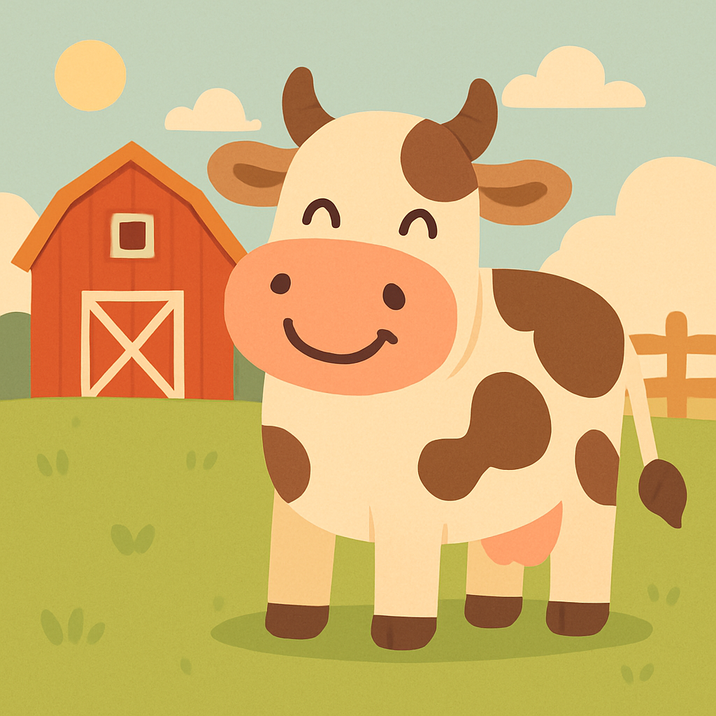 Farmyard Friends: Playful Cow Paint By Diamonds