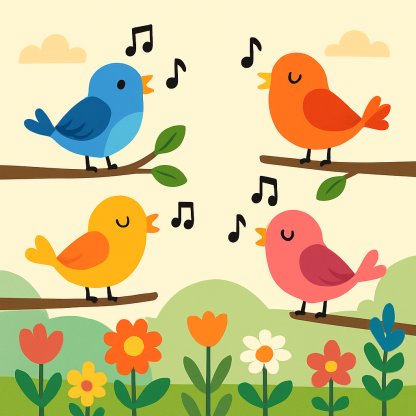 Fairytale Garden: Singing Birds Paint By Diamonds