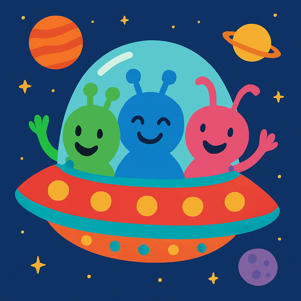 Jolly Space Aliens Paint By Diamonds