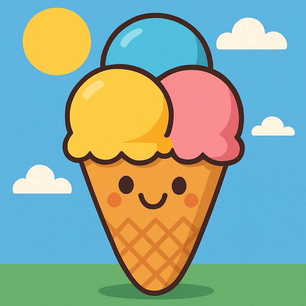 Ice Cream Party: Happy Cone Paint By Diamonds