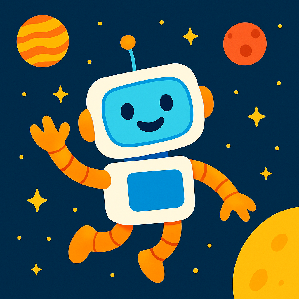 Galactic Explorer: Friendly Robot Paint By Diamonds