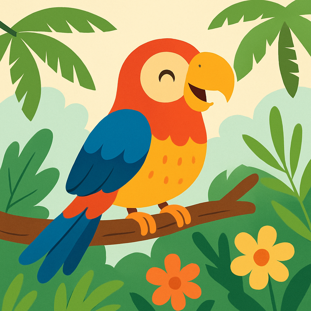 Tropical Paradise: Happy Parrot Paint By Diamonds