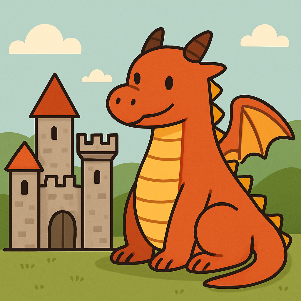 Medieval Castle And Dragon Paint By Diamonds