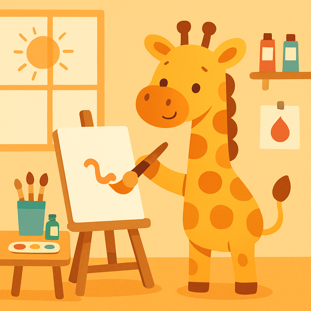 Artistic Giraffe Paint By Diamonds