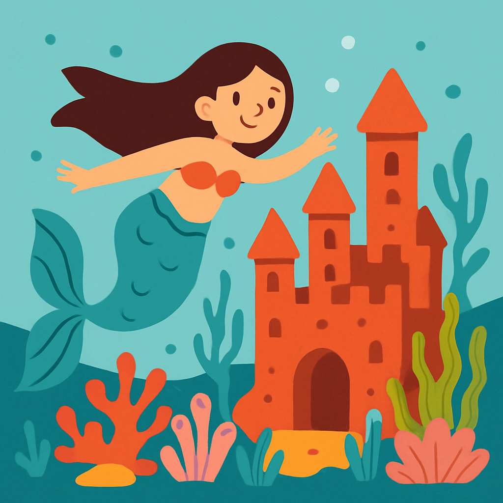 Mermaid’s Coral Castle Paint By Diamonds