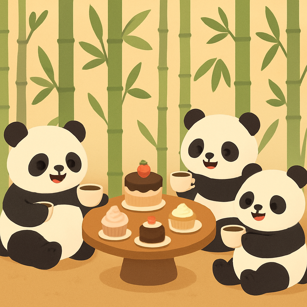 Panda Tea Party Paint By Diamonds