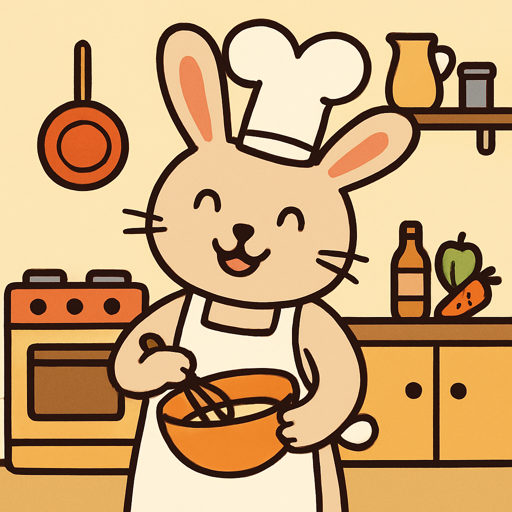 Cute Chef Bunny Paint By Diamonds