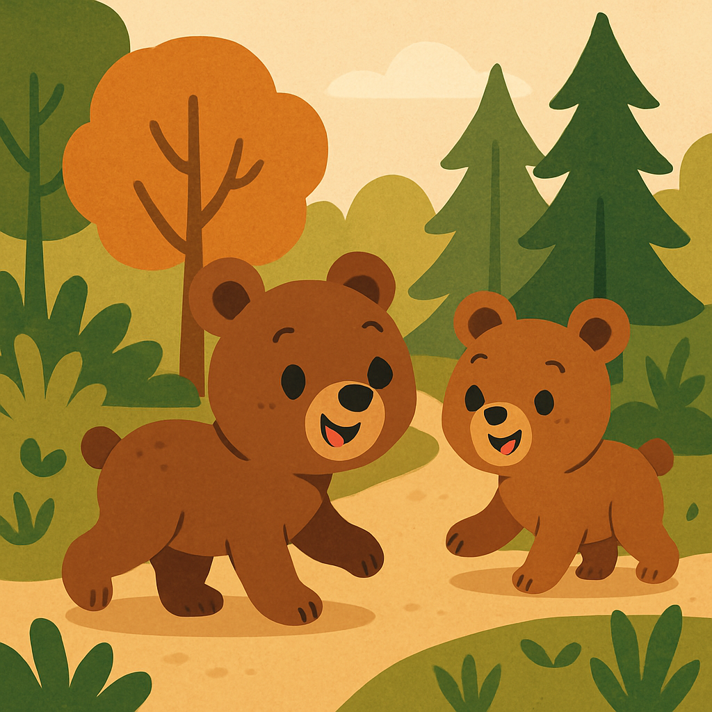 Nature Hike With Bear Cubs Paint By Diamonds