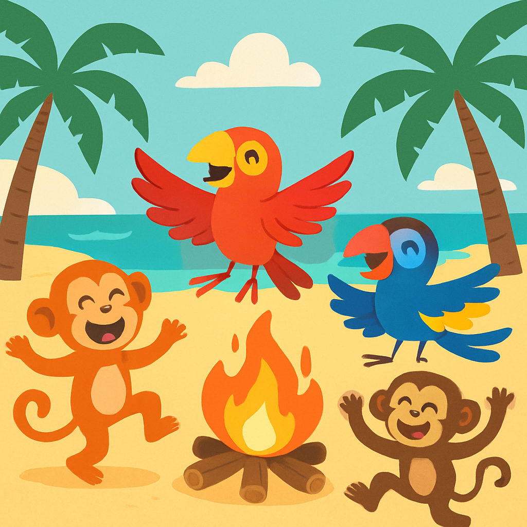 Tropical Island Party Paint By Diamonds