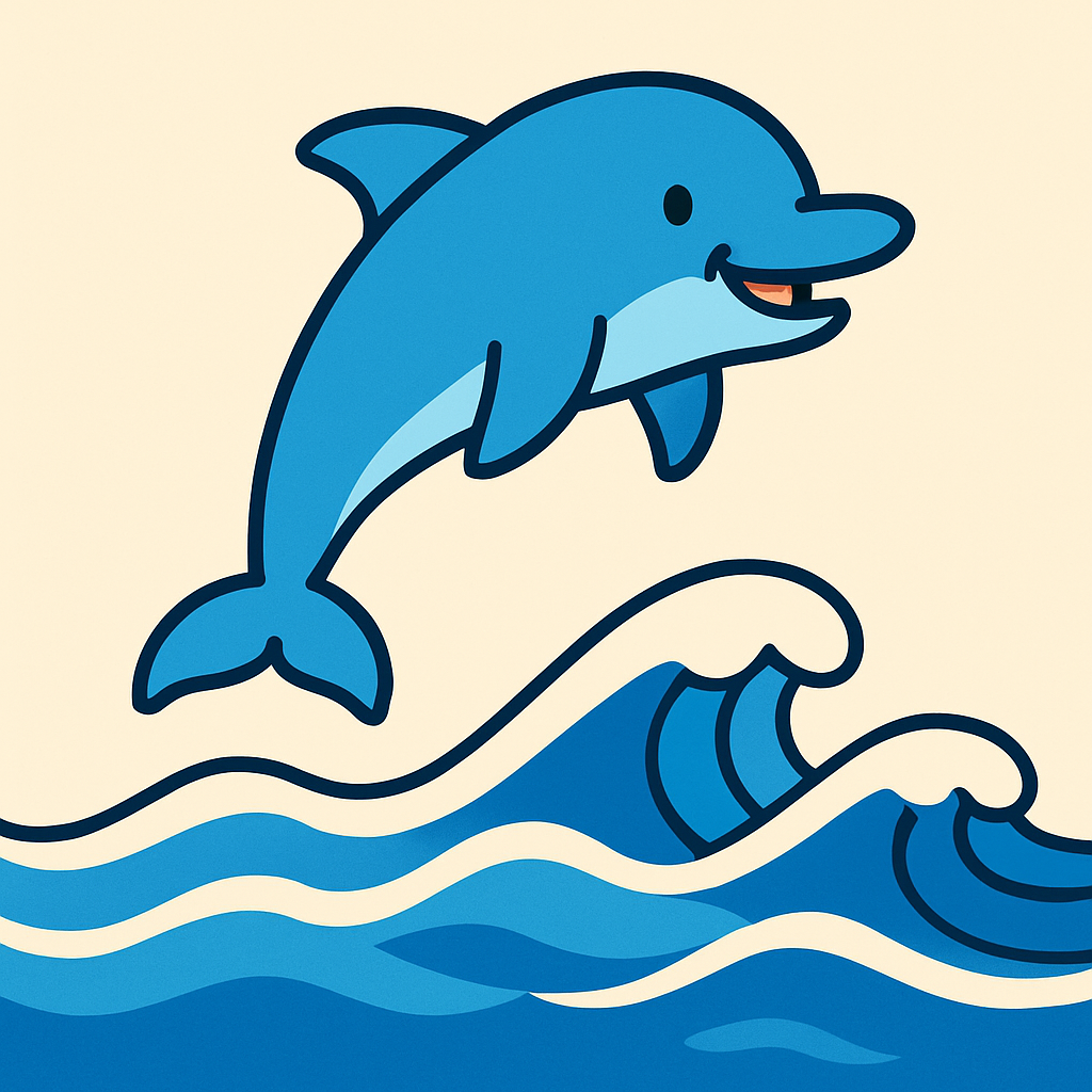 Cheerful Dolphin Adventure Paint By Diamond