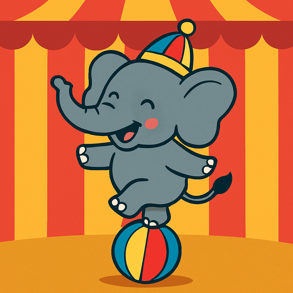 Circus Elephant Act Paint By Diamond