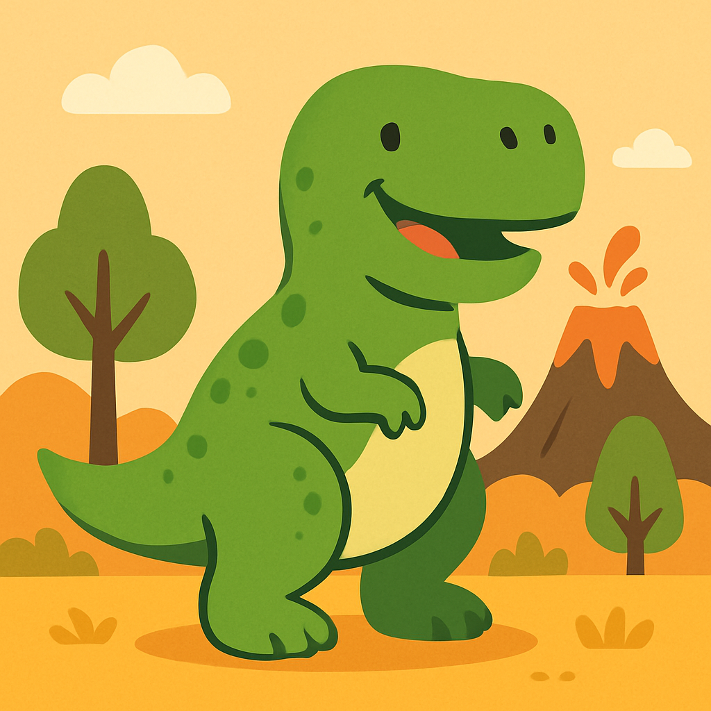 Friendly T-Rex Adventure Paint By Diamond