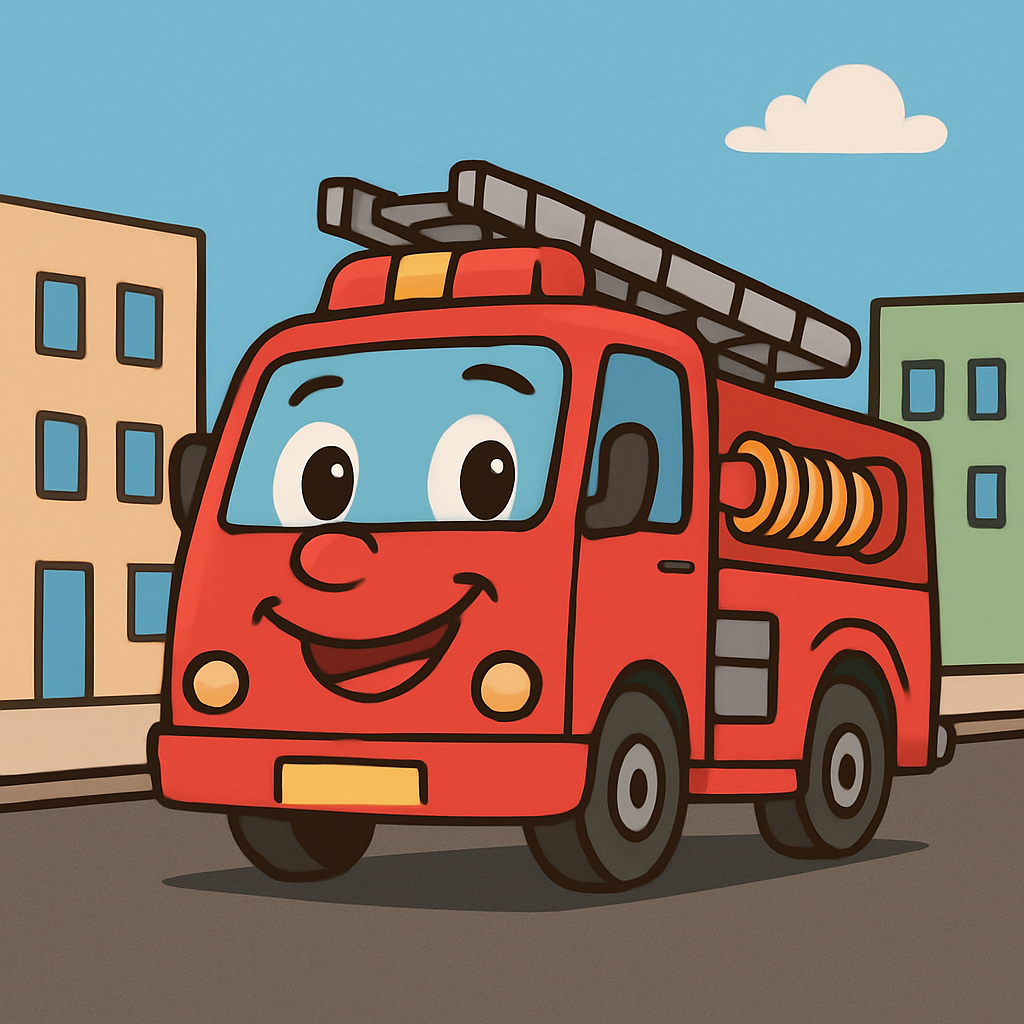 Friendly Firetruck Rescue Painting By Diamonds Kit