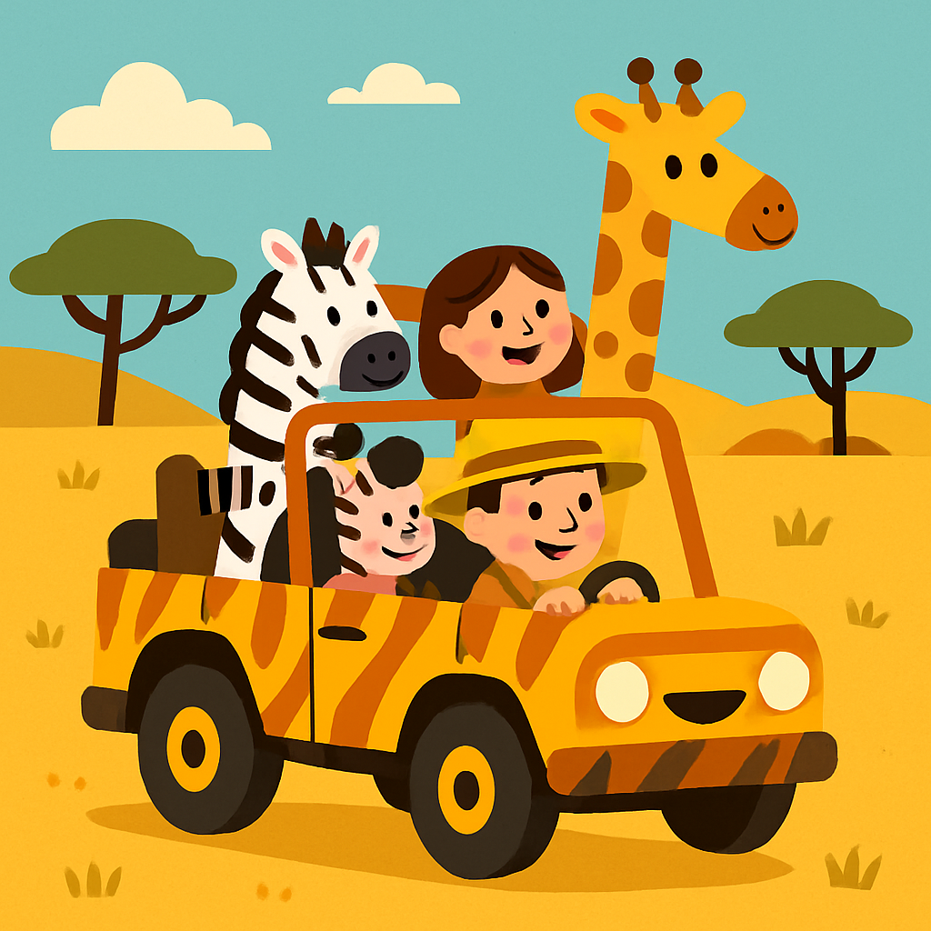 Happy Camper Safari Painting By Diamonds Kit