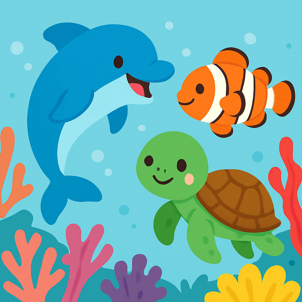 Ocean Discovery: Underwater Friends Paint By Diamonds Art