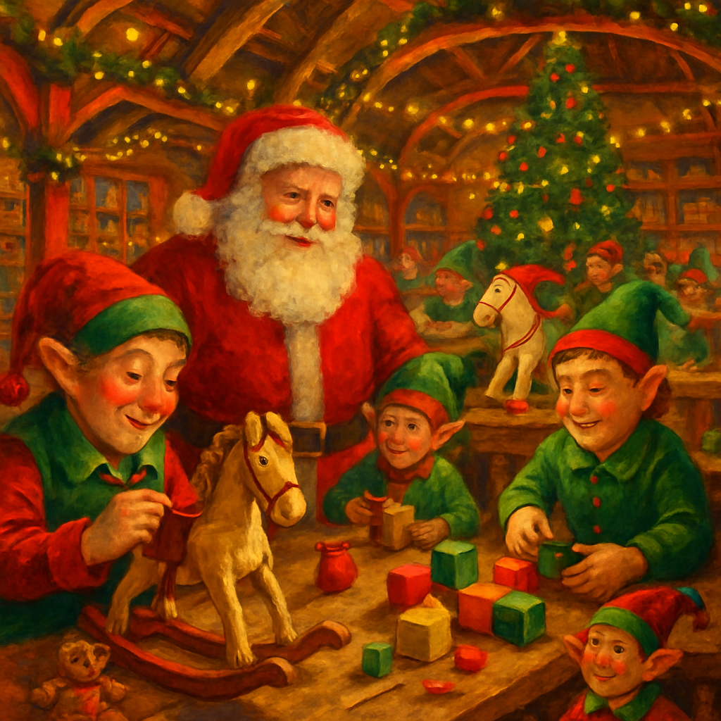 Santa's Magical Workshop Paint By Diamonds Kits