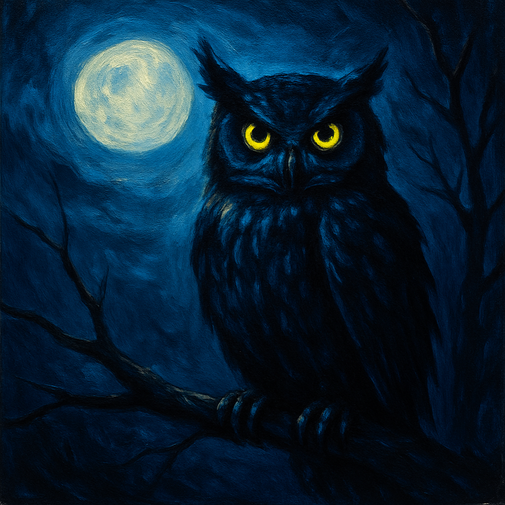 Owl's Midnight Wisdom Paint By Diamonds Kits