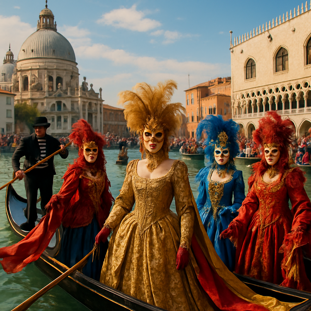 The Venice Carnival - Venice Paint By Diamonds Art