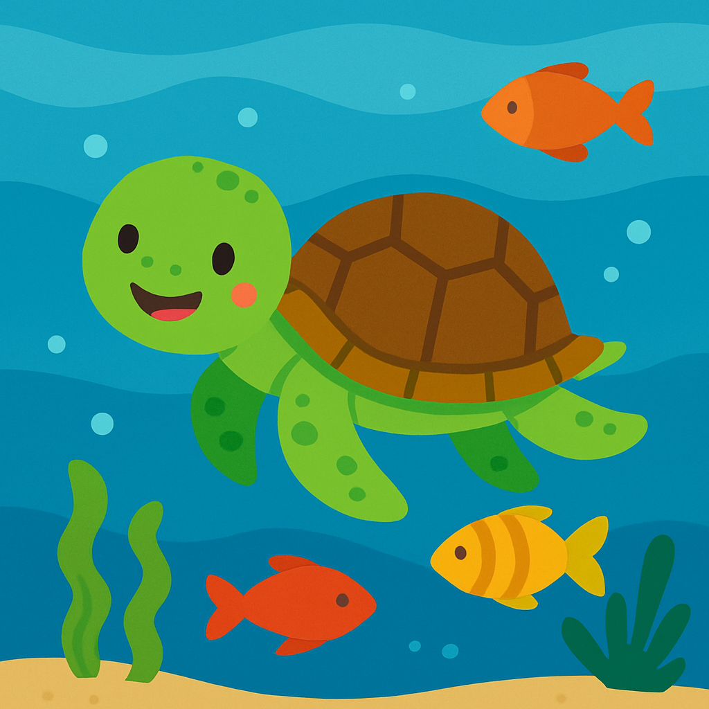 Smiling Turtle Paint By Diamonds