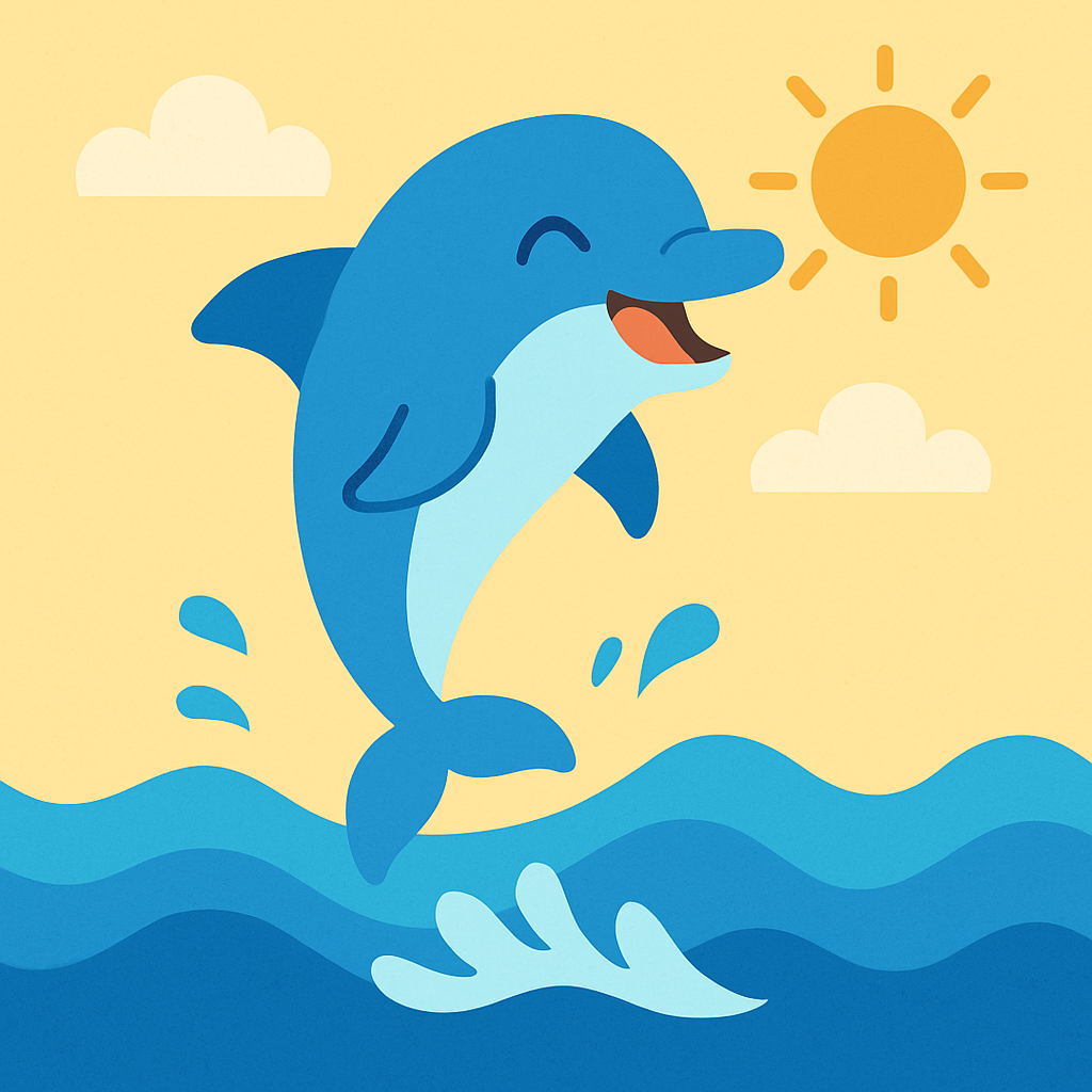 Curious Dolphin Dive Paint By Diamonds