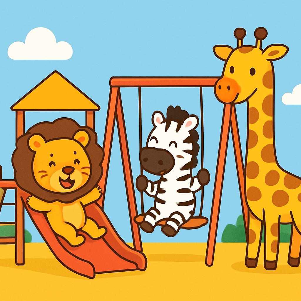 Safari Animals Playground Paint By Diamonds