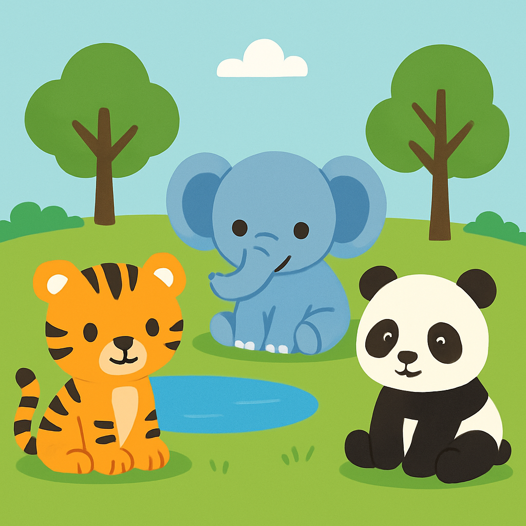 Adorable Zoo Babies Paint By Diamonds