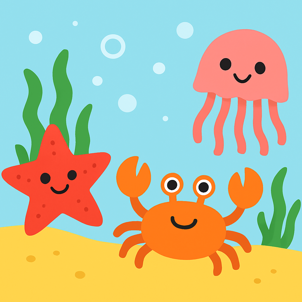 Bubbly Ocean Critters Paint By Diamonds