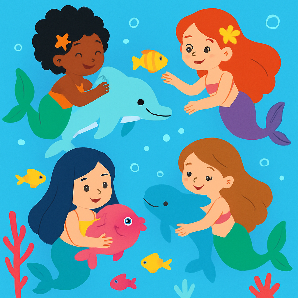 Playful Mermaid Playdate Paint By Diamonds