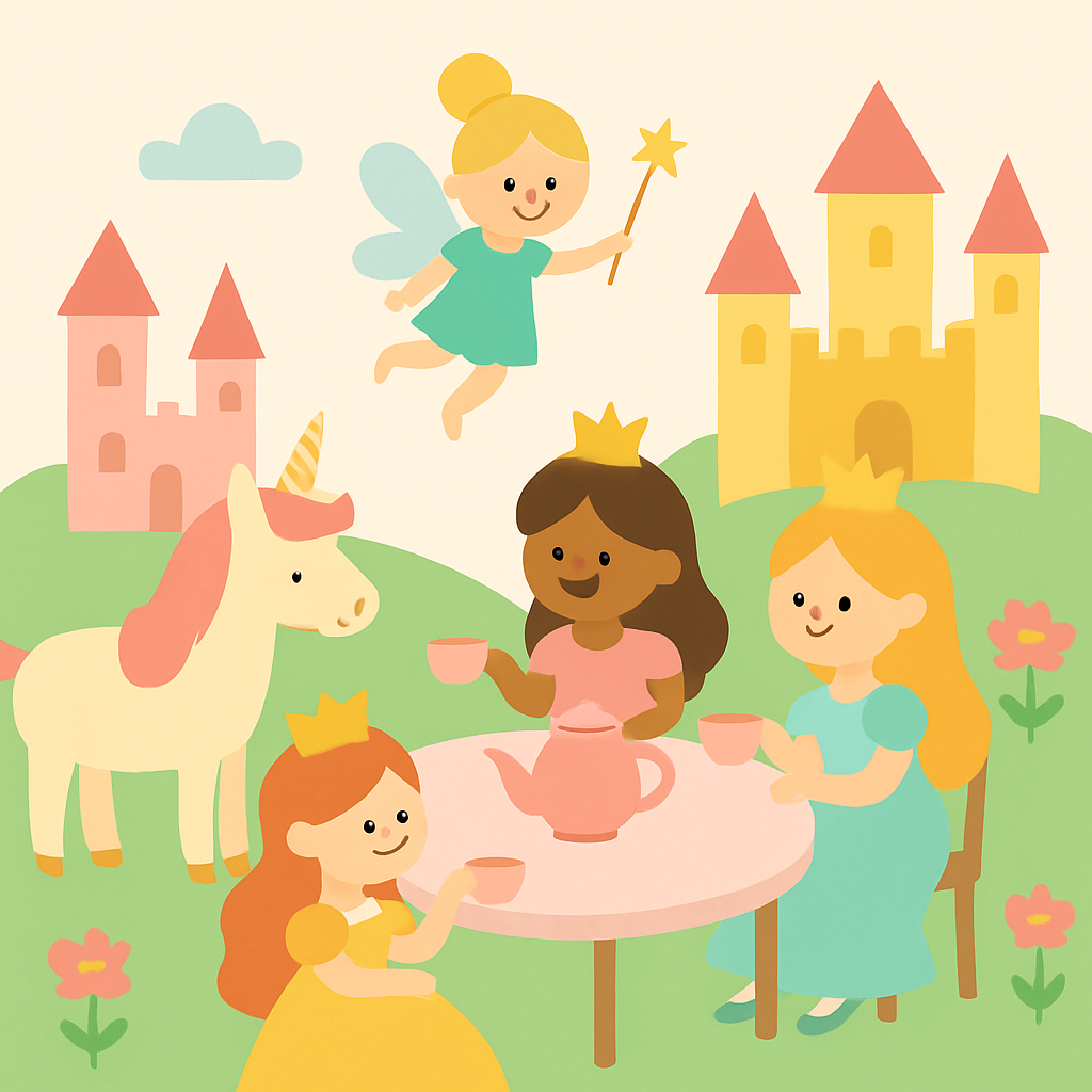 Enchanted Princess Tea Party Paint By Diamonds