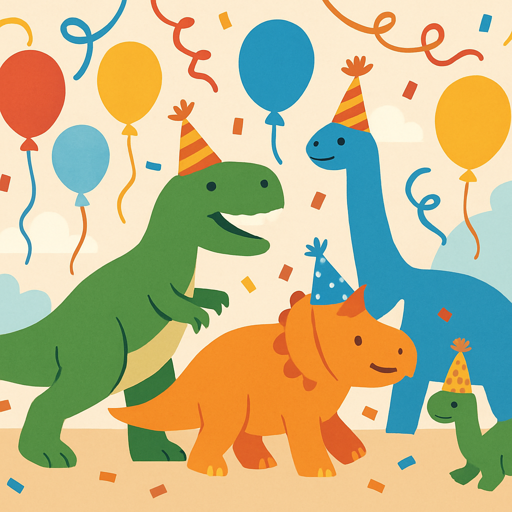 Friendly Dino Parade Painting Diamond Kit