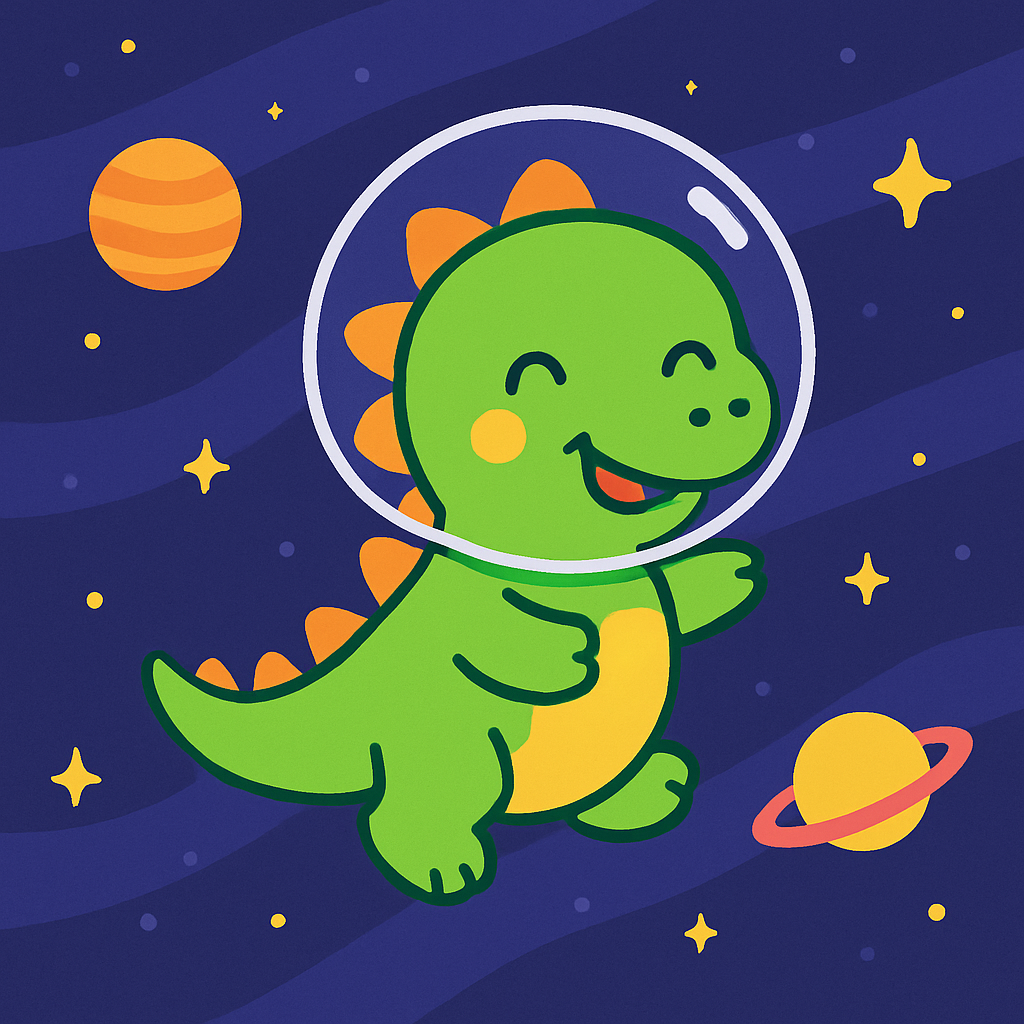 Galactic Dinosaur Encounter Paint By Color