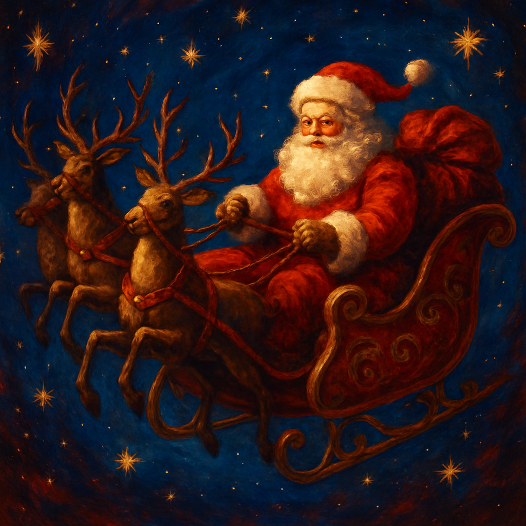 Santa's Magical Night Paint By Diamonds Kits