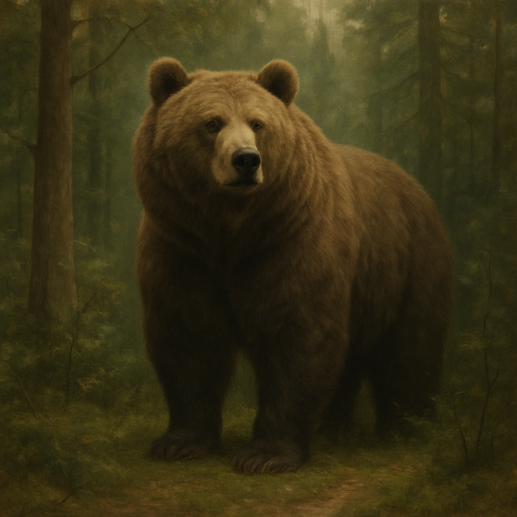 Bear's Tranquil Wilderness Paint By Diamonds Kits
