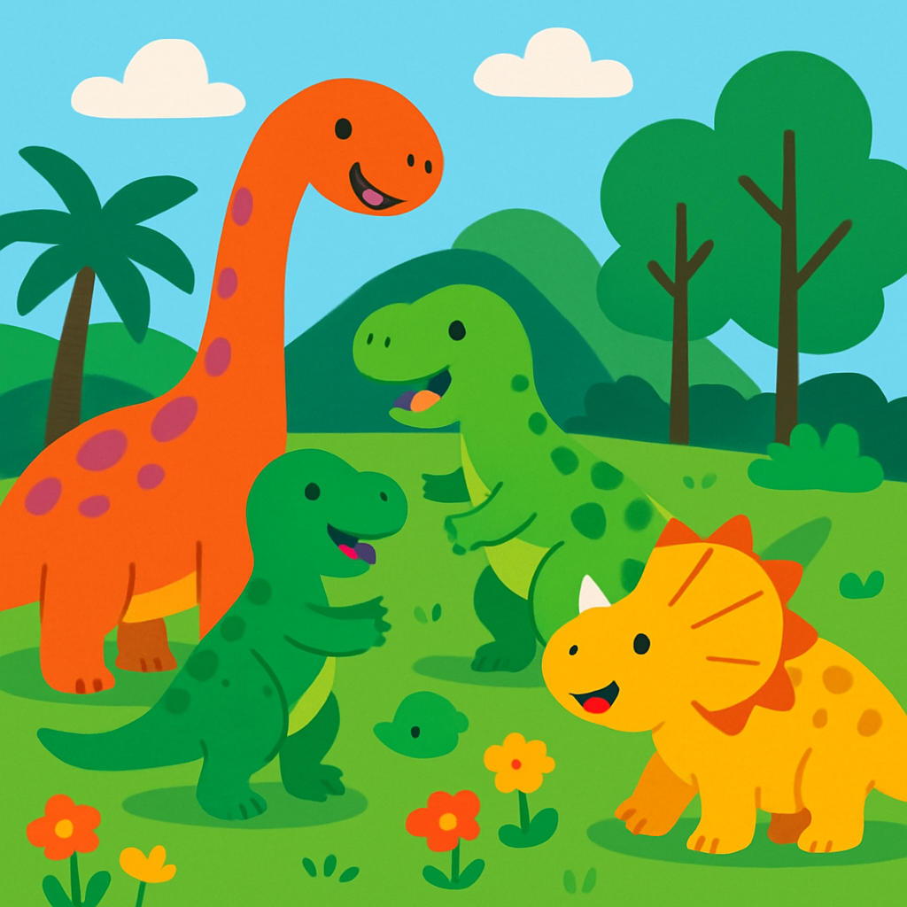 Dinosaur Family Fun Diamond Painting