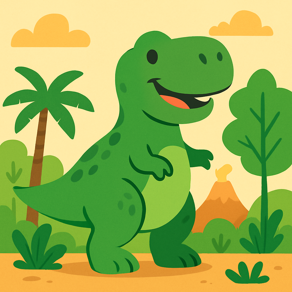 Brave Little T-Rex Paint By Color