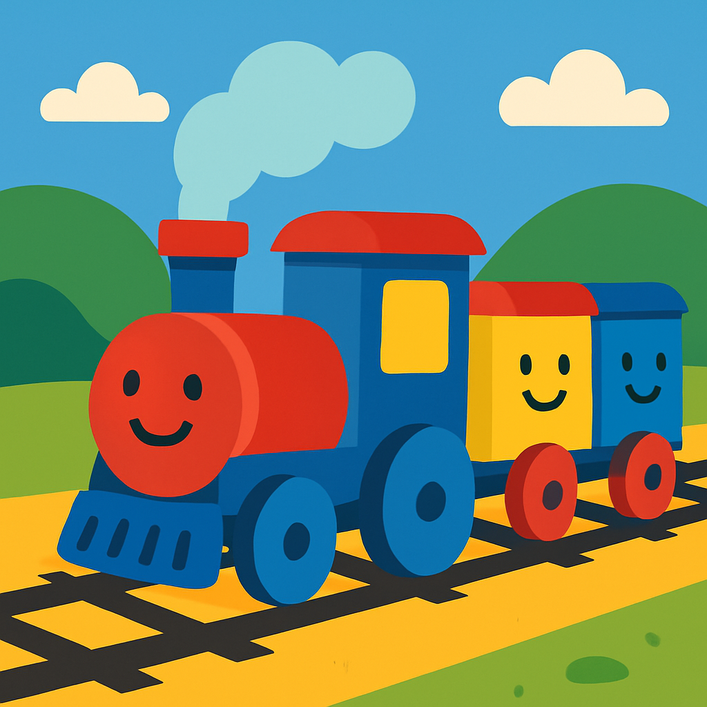 Fun Train Paint By Color