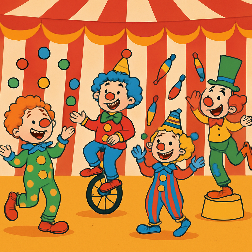 Circus Clowns And Fun Painting Diamond Kit
