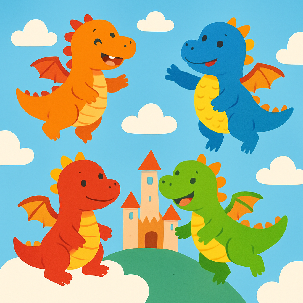 Friendly Dragons Tale Painting Diamond Kit