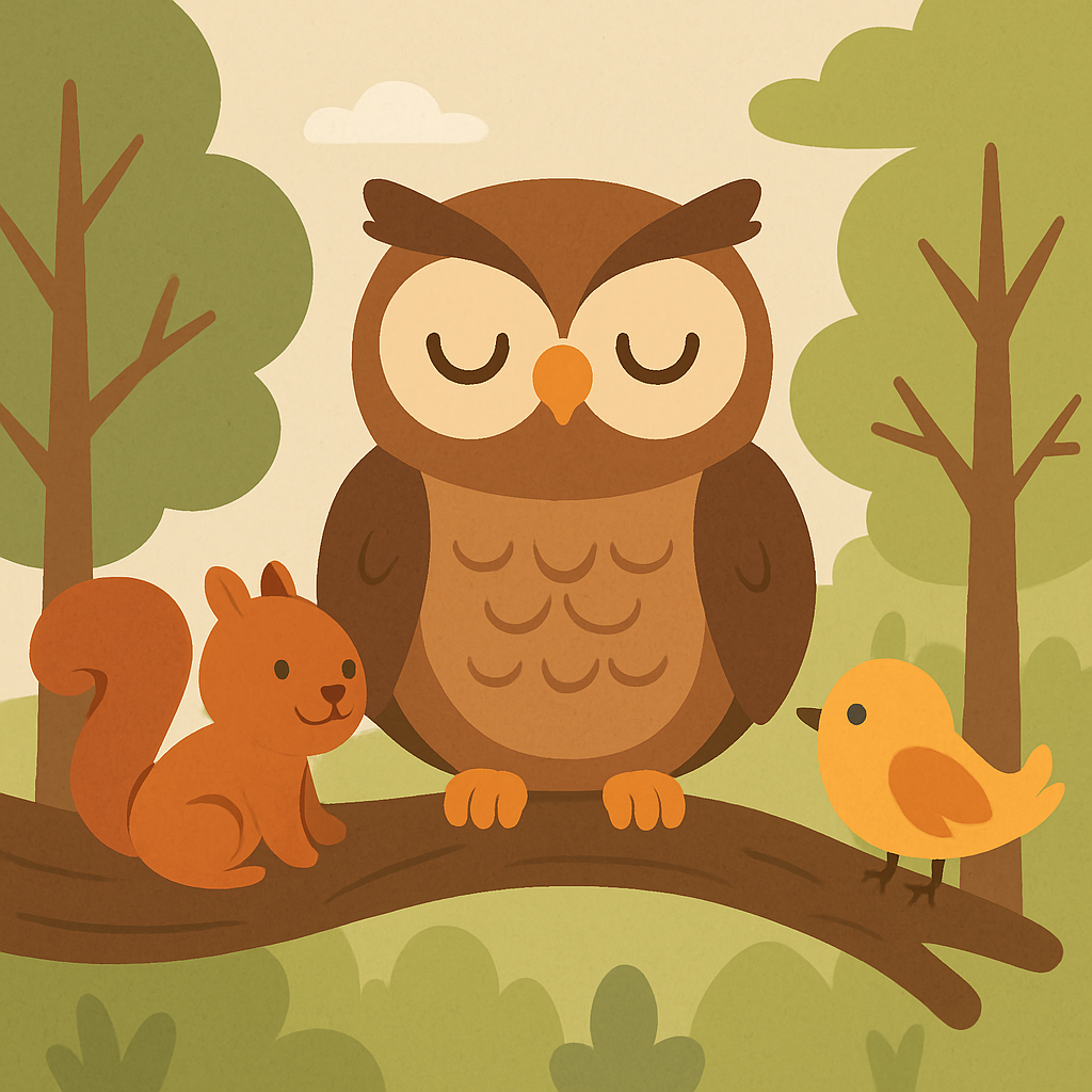 Charming Owl And Friends Painting Diamond Kit