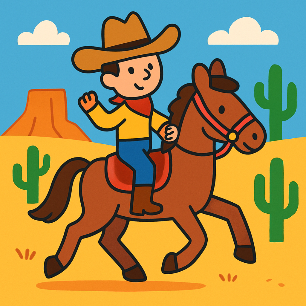 Wild West Cowboy Journey Painting Diamond Kit