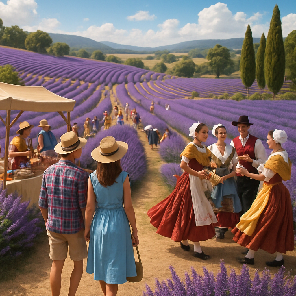 Lavender Festival - Provence Painting By Diamonds Kit