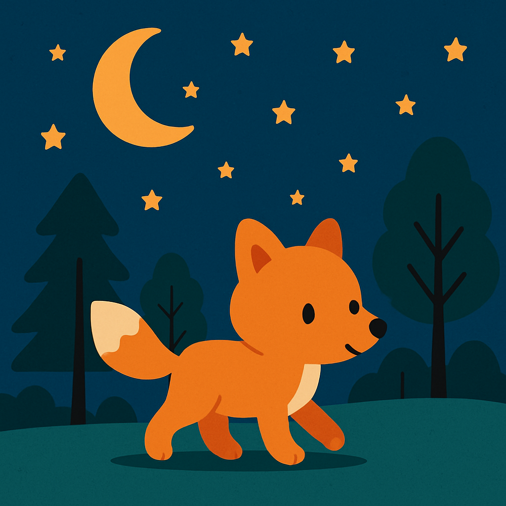 Moonlit Fox Expedition Painting Diamond Kit
