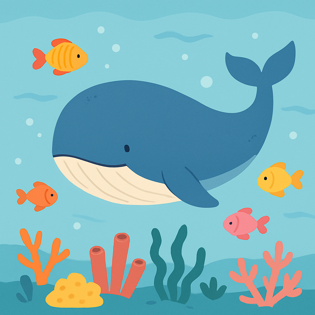 Gentle Whale's Ocean Journey Painting Diamond Kit