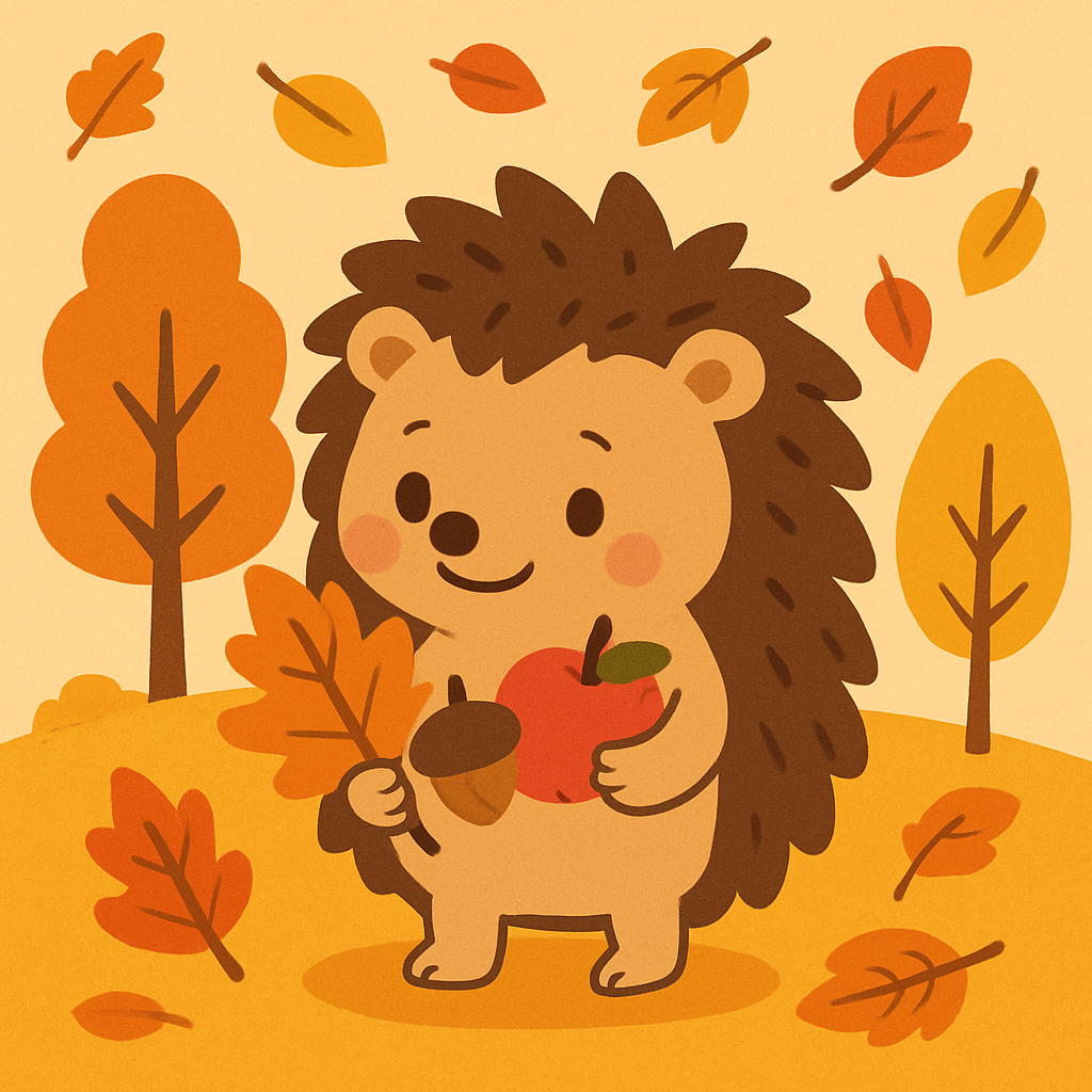 Hedgehog’s Autumn Harvest Painting Diamond Kit