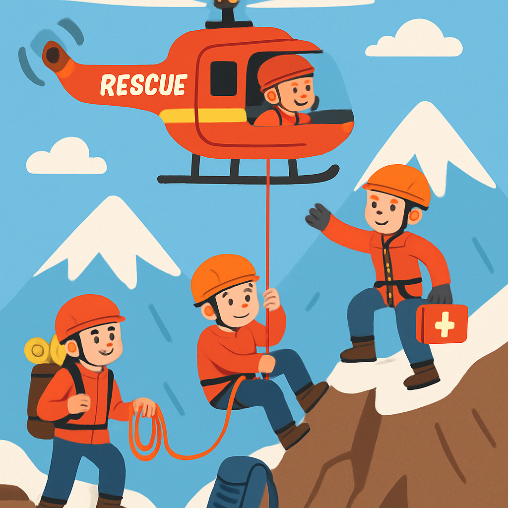 Mountain Rescue Adventure Painting Diamond Kit