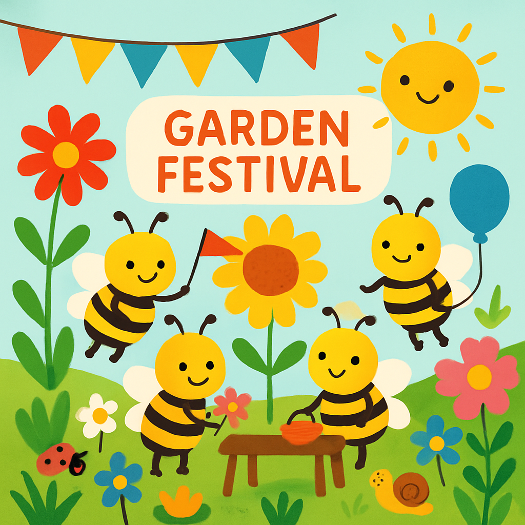 Busy Bees' Garden Festival Painting Diamond Kit