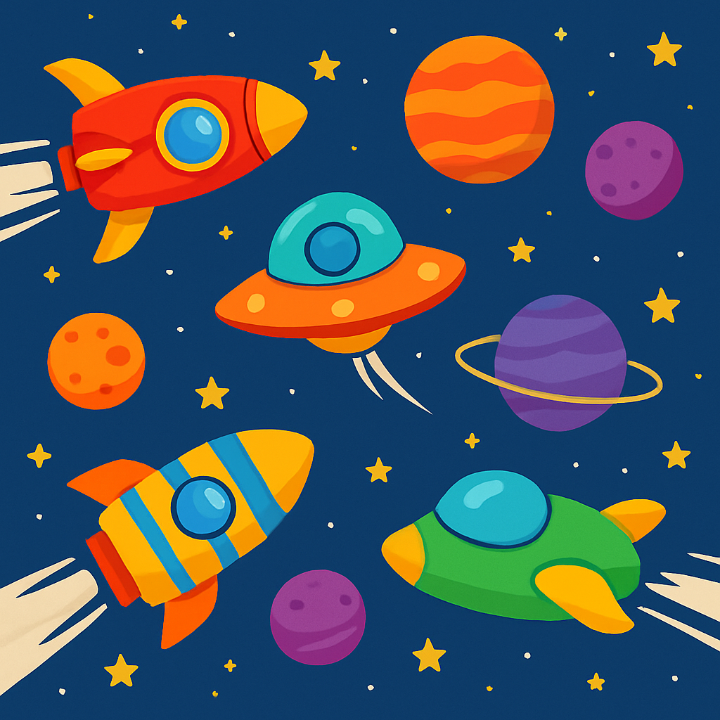 Colorful Space Adventures Paint By Diamond