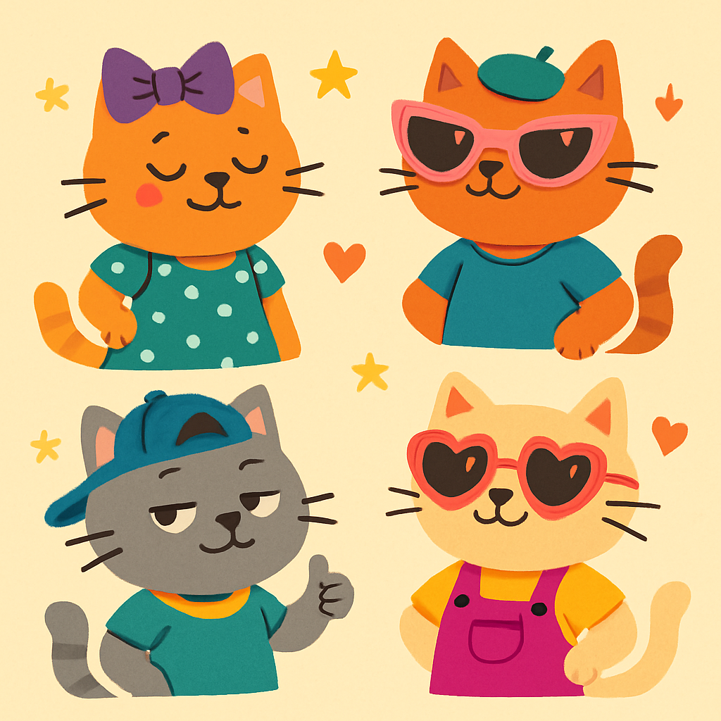 Sassy Fashion Cats Paint By Diamond