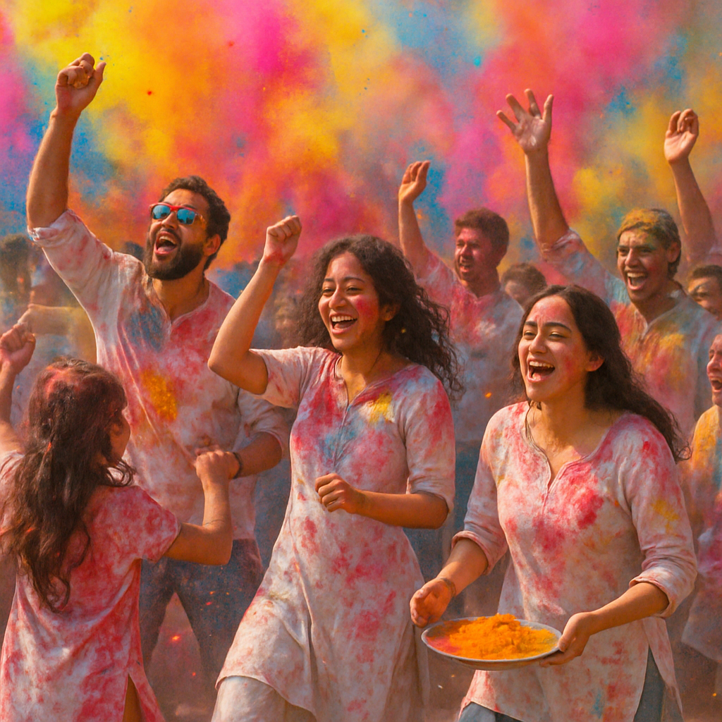 The Holi Festival - India Painting By Diamonds Kit